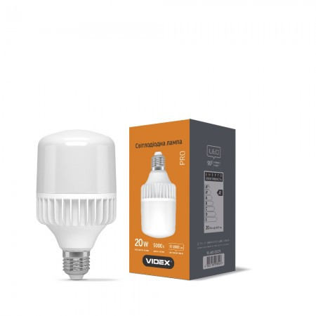 25086 LED лампа VIDEX A65 20W E27 5000K 220V VL-A65-20275