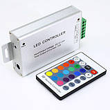 Контролер світлодіодної стрічки RGB 12A, пульт на 24 кнопки, радіоуправління, фото 2