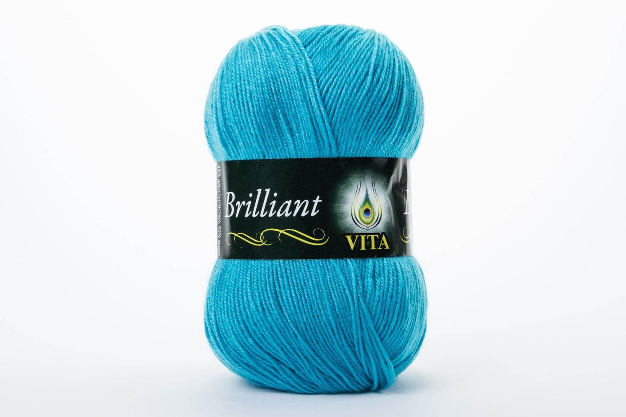 Пряжа напіввовняна VITA Brilliant, Color No.4993 яскрава бірюза