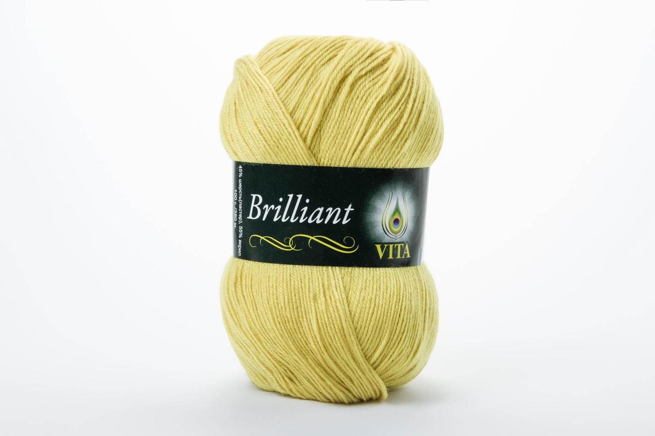 Пряжа напіввовняна VITA Brilliant, Color No.5101 жовто-салатовий