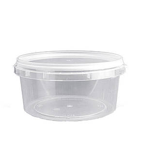 Одноразова герметична упаковка для перших страв Банку - 500 мл прозора 300 шт/уп