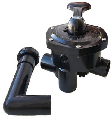 Кран шестиходовой Emaux MPV03 (1½") бічний, чорний