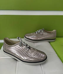 STTOPA Розміри 40-45. Кросівки великих розмірів шкіряні. 139-4045 Рожеве срібло