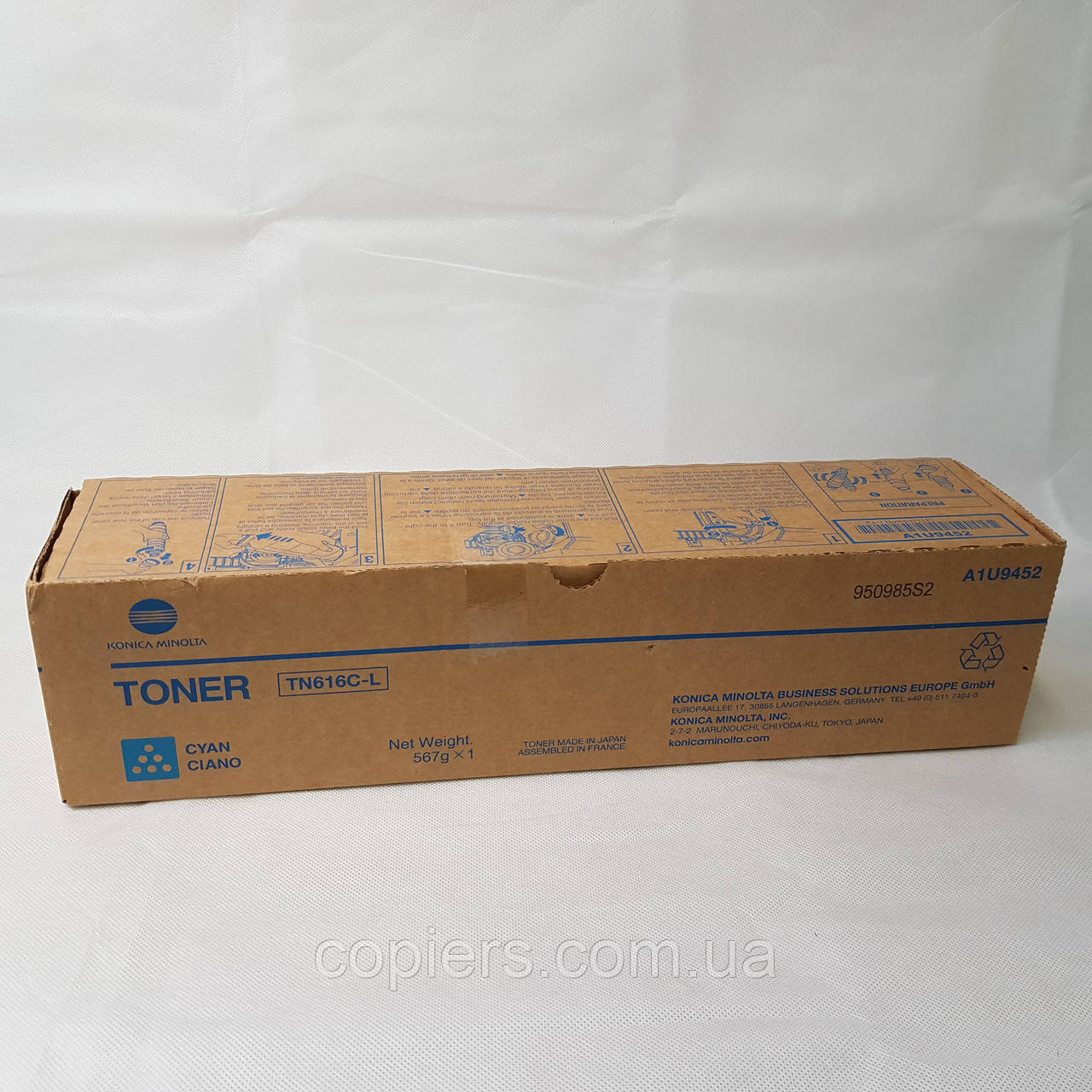 Tонер картридж TN-616 C-L Konica Minolta Bizhub C6000L оригінал, tn616c, фото 1