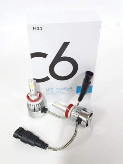 Автомобільні світлодіодні лід LED-лампи Headlight C6 H8/9/11 7600 lm 6000 K