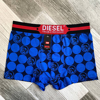 Труси чоловічі боксери бавовна Diesel 01, сині, розмір XL (48-50), 05857