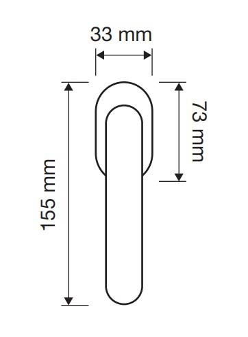 Ручка віконна Linea Cali Marina ліва матова бронза (Італія)