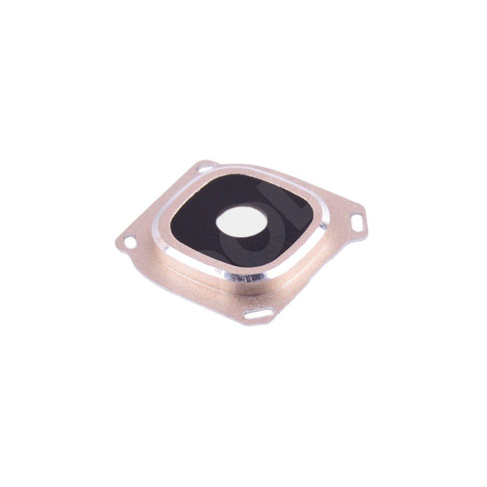 Скло камери для Samsung A530 Galaxy A8 (2018) в рамці, колір золотий, фото 1