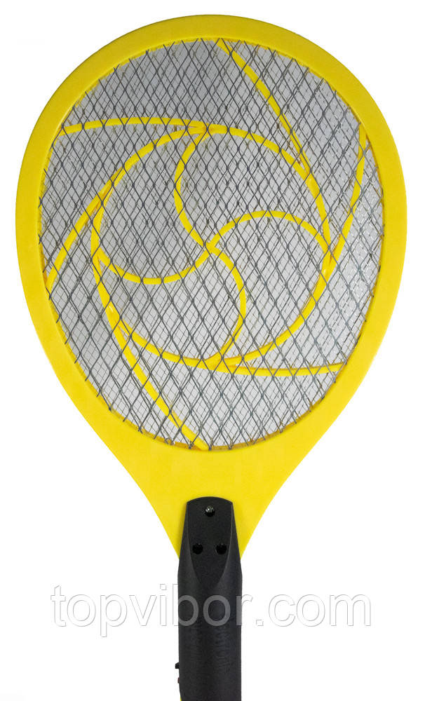 Електрична ракетка - мухобойка Жовта, ракетка для вбивства мух і комарів | мухобійка електрична, фото 1