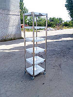 Стелаж з нержавіючої сталі 8 полиць 1800 висота, фото 5