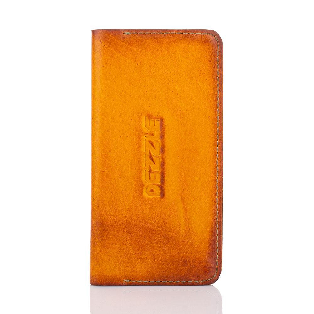 Жіночий шкіряний гаманець ручної роботи Dezzle жовтий, фото 1
