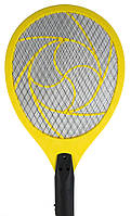 Электрическая ракетка - мухобойка Желтая, ракетка для убийства мух и комаров | мухобійка електрична (GK)