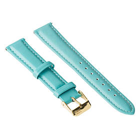 Ремінець для годинника ZIZ (небесно - блакитний, золото) подарунок