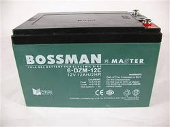 Акумулятор тяговий 12 V 12 Ah BOSSMAN 6-DZM-12Е (під гвинтик) (151х98х104 мм)