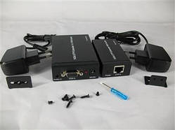 Подовжувач VGA-сигналу активний до 300m по витій парі Cat5e/6e, 1080P, Black, BOX