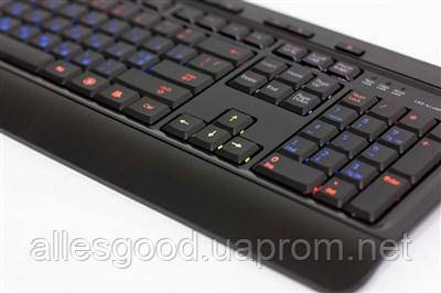 Клавиатура с подсветкой букв HQ-Tech KB-310FMC, USB multicolor (4-цвета подсветки) - фото 4 - id-p42942067