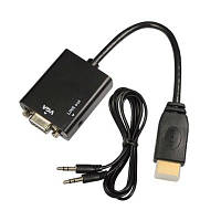 Конвертер HDMI to VGA + Audio Black