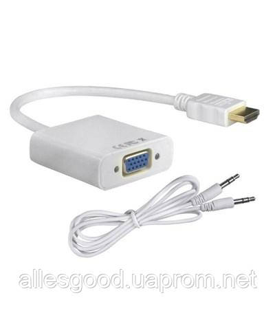 Конвертер HDMI to VGA + Audio White