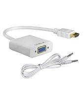 Конвертер HDMI to VGA + Audio White