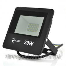 Прожектор RITAR SLIM LED RT-FLOOD20A, 20W, 24xSMD2835, IP65, 2000Lm, 6500K (100%), PF>0.9 Ra>70, 125*140*25mm