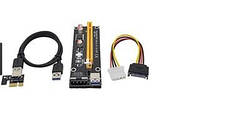 Райзер Додатковий модуль живлення для відеокарти Riser PCI-Ex x1 to x16 Molex, 4-pin,Version 006, USB 0,6 м