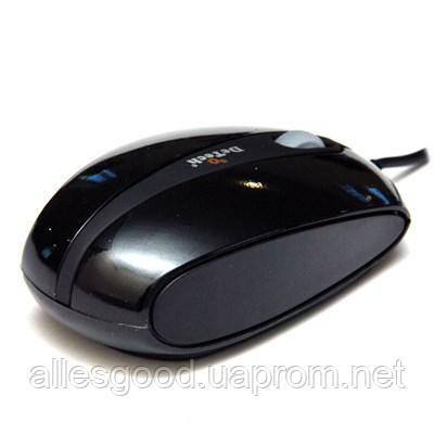 Мышь DeTech DE-2096 Rubber Shiny Black, USB - фото 2 - id-p53830685