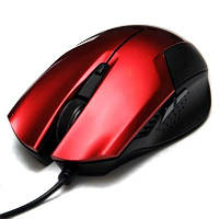 Миша DeTech DE-5044G Rubber Shiny Red, USB