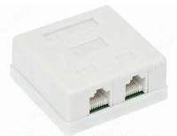 Розетка Logic Power (LP-114) 2-порт. RJ-45, кат.5е UTP