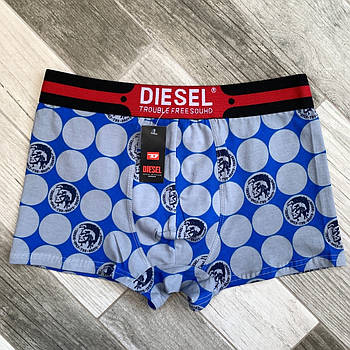 Труси чоловічі боксери бавовна Diesel 01, блакитні, розмір XL (48-50), 05869