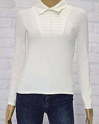 Блузка шкільна з довгим рукавом для дівчинки, трикотажна, ADK