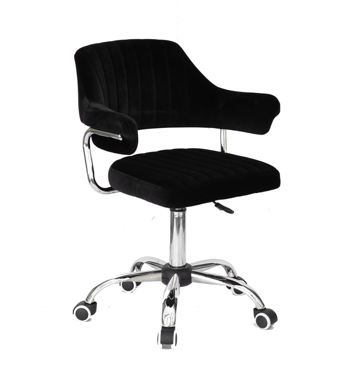 Крісло майстра Джеф JEFF CH - OFFICE чорний оксамит, на колесах, фото 1