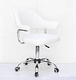 Крісло офісне Джеф JEFF CH — OFFICE червоний шкірозамінник, на хром хрестовині з колесами, фото 9