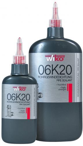 Анаеробний термостійкий клей для з'єднань WIKO 06K20R, 50 мл