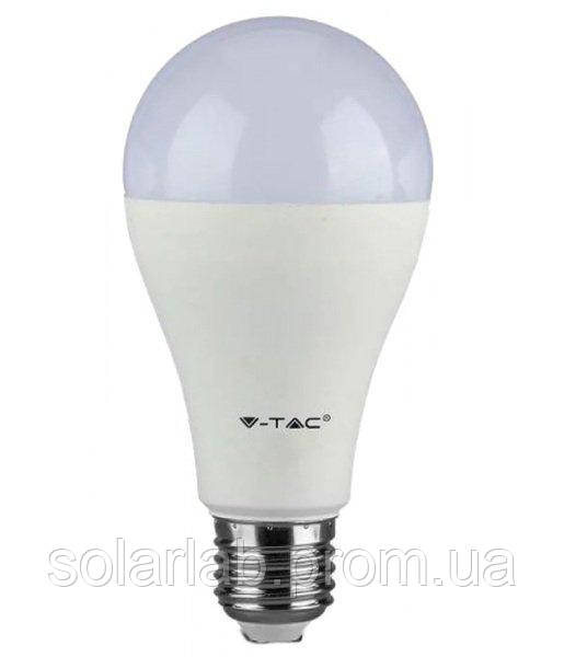 Лампа світлодіодна V-TAC, 15W-100W, SKU-159, SAMSUNG CHIP E27 A65 Plastic, 3000K