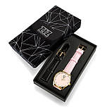 Годинник ZIZ Сердечко (ремінець пудрово - рожевий, золото) + додатковий ремінець подарунок, фото 3