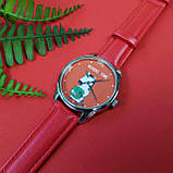 Годинник ZIZ Єдиноріг (ремінець маково - червоний, срібло) + додатковий ремінець подарунок, фото 5