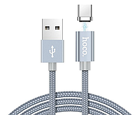 Магнітний кабель USB Hoco Magnetic Adsorption U40A Type-C Сірий