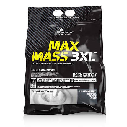 Високовуглеводний гейнер Olimp MAX MASS 3 XL 6 кг Полуниця, фото 3