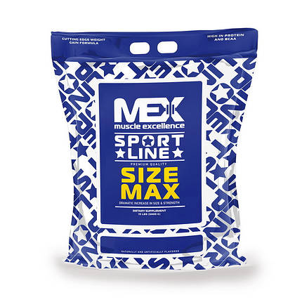 Високовуглеводний гейнер для набору маси MEX Nutrition Size Max 6,8 кг, фото 2