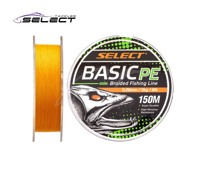 Шнур Select Basic PE 100m (оранж.) 0.18 mm 22LB/9.9 kg, фото 1