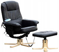 Масажне крісло з підігрівом REGOline чорне