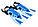 Набір для плавання 2 в 1 (панорамна маска FREE BREATH AG M2068G (L/XL) + короткі спортивні ласти (розмір L)) Голубий, фото 6