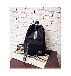 Рюкзак великий BE YOUR STYLE чоловічий жіночий дитячий шкільний портфель чорний з білим, фото 9