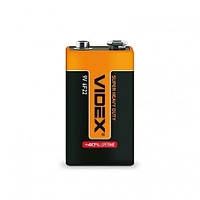 Батарейка солевая крона VIDEX Super Heavy Dutty 9V для металлоискателей, целеуказателей
