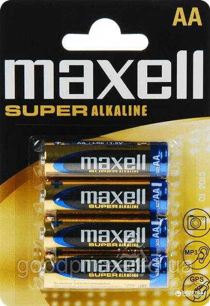 Лужна Батарейка Maxell Super Alkaline AA (LR06) blister 4 шт.