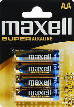 Лужна Батарейка Maxell Super Alkaline AA (LR06) blister 4 шт.