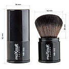 Пензлик кабуки у футлярі для пудри, рум'ян, бронзера чорна maXmaR MB-303, фото 5