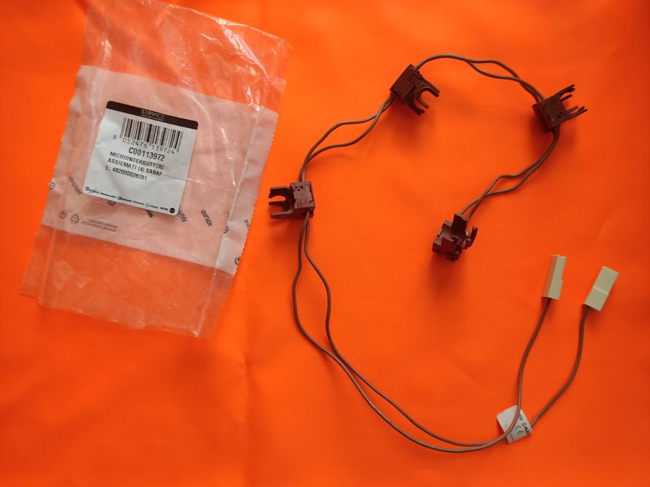 Шлейф перемикачів підпалу Ariston, Indesit C00113972 (482000028701)