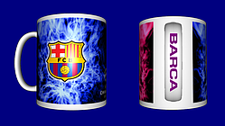 Кружка футбольна / чашка з принтом футбол ФК Барселона №3