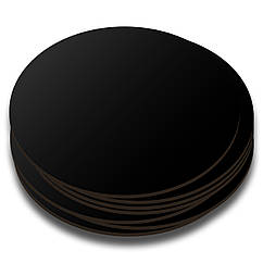 Підкладка під торт ущільнена ДВП чорна, 25 см, кругла